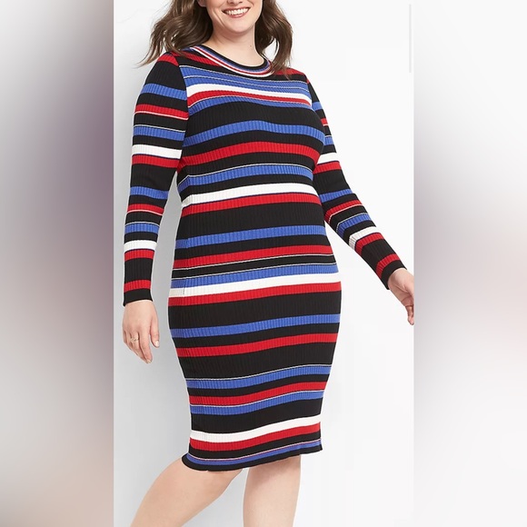Lane Bryant Ribbed Sweater Dress - Picture 1 of 3